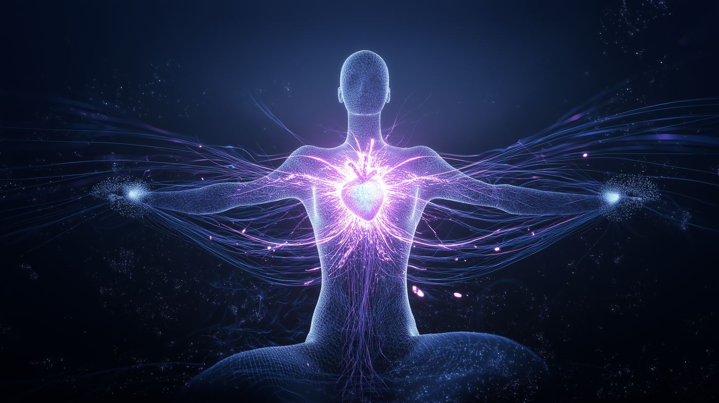 corpo umano usato come antenna per far scorrere l'energia al cuore in eudinamica